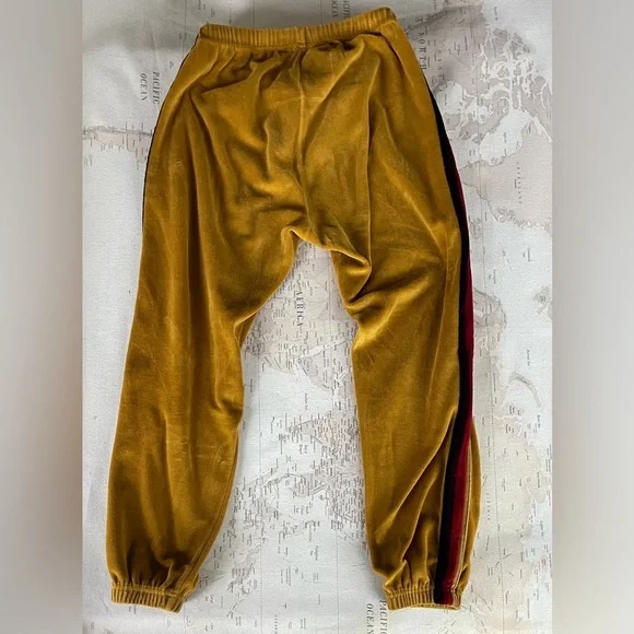 Aviator Nation Classic Sweatpants Gold Velvet Size Large Women’s - Picture 8 of 14